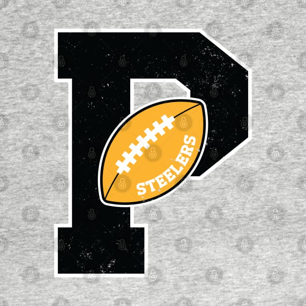 Big Bold Pittsburgh Steelers Monogram by Rad Love